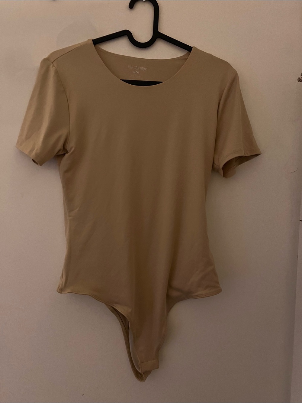 Beige Short Sleeve Bodysuit